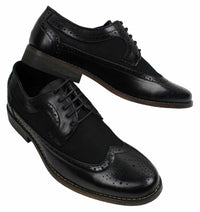 Moški usnjeni brogues čevlji italijanskega oblikovalca elegantno-ležerni rjavi črni mornarsko modri retro
