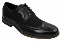 Moški usnjeni brogues čevlji italijanskega oblikovalca elegantno-ležerni rjavi črni mornarsko modri retro