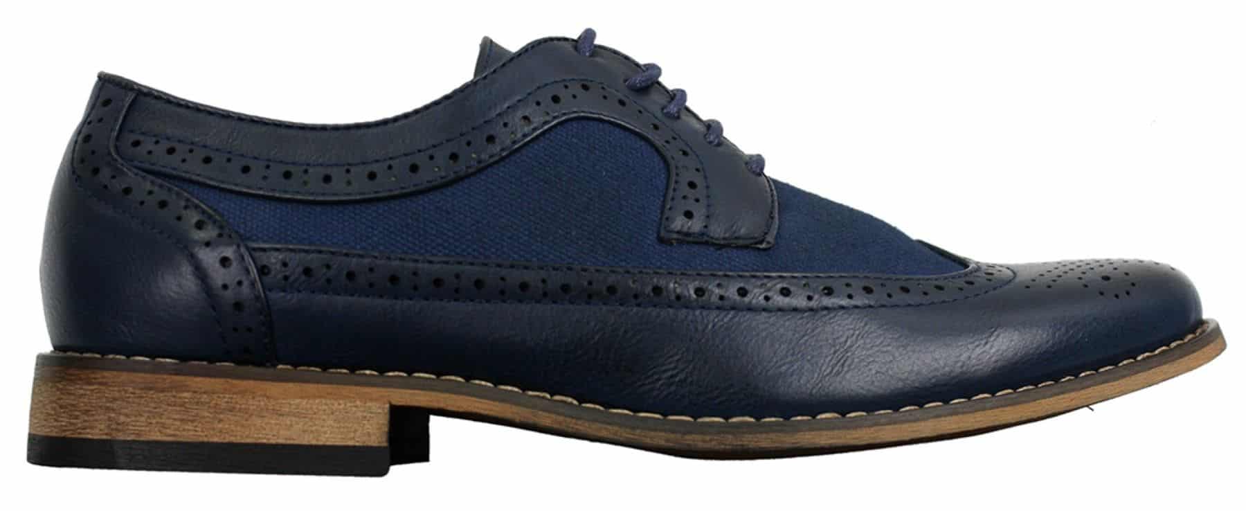 Moški usnjeni brogues čevlji italijanskega oblikovalca elegantno-ležerni rjavi črni mornarsko modri retro