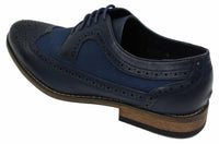 Moški usnjeni brogues čevlji italijanskega oblikovalca elegantno-ležerni rjavi črni mornarsko modri retro