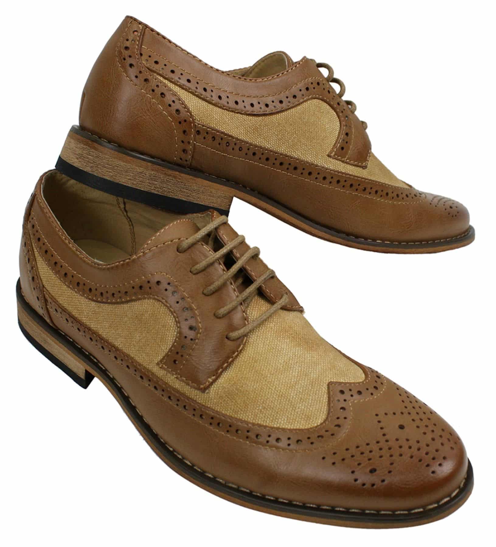 Moški usnjeni brogues čevlji italijanskega oblikovalca elegantno-ležerni rjavi črni mornarsko modri retro