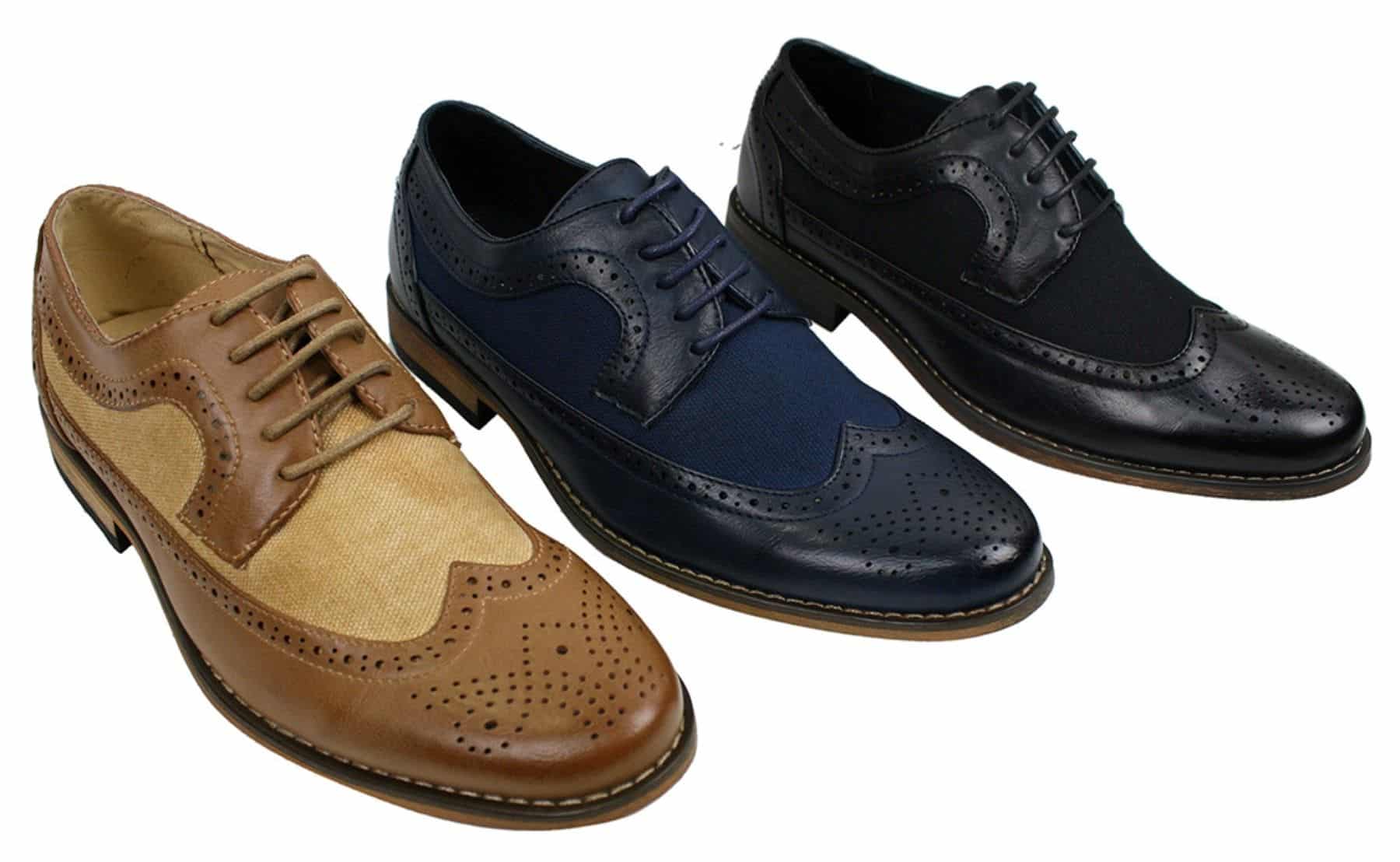 Moški usnjeni brogues čevlji italijanskega oblikovalca elegantno-ležerni rjavi črni mornarsko modri retro