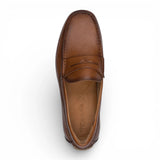 Moški rjavi usnjeni mokasini