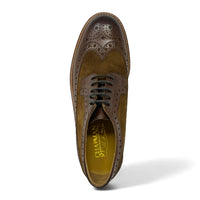 Moški rjavi semiš usnjeni brogues čevlji