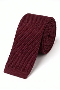 Moška bordo pletena kravata