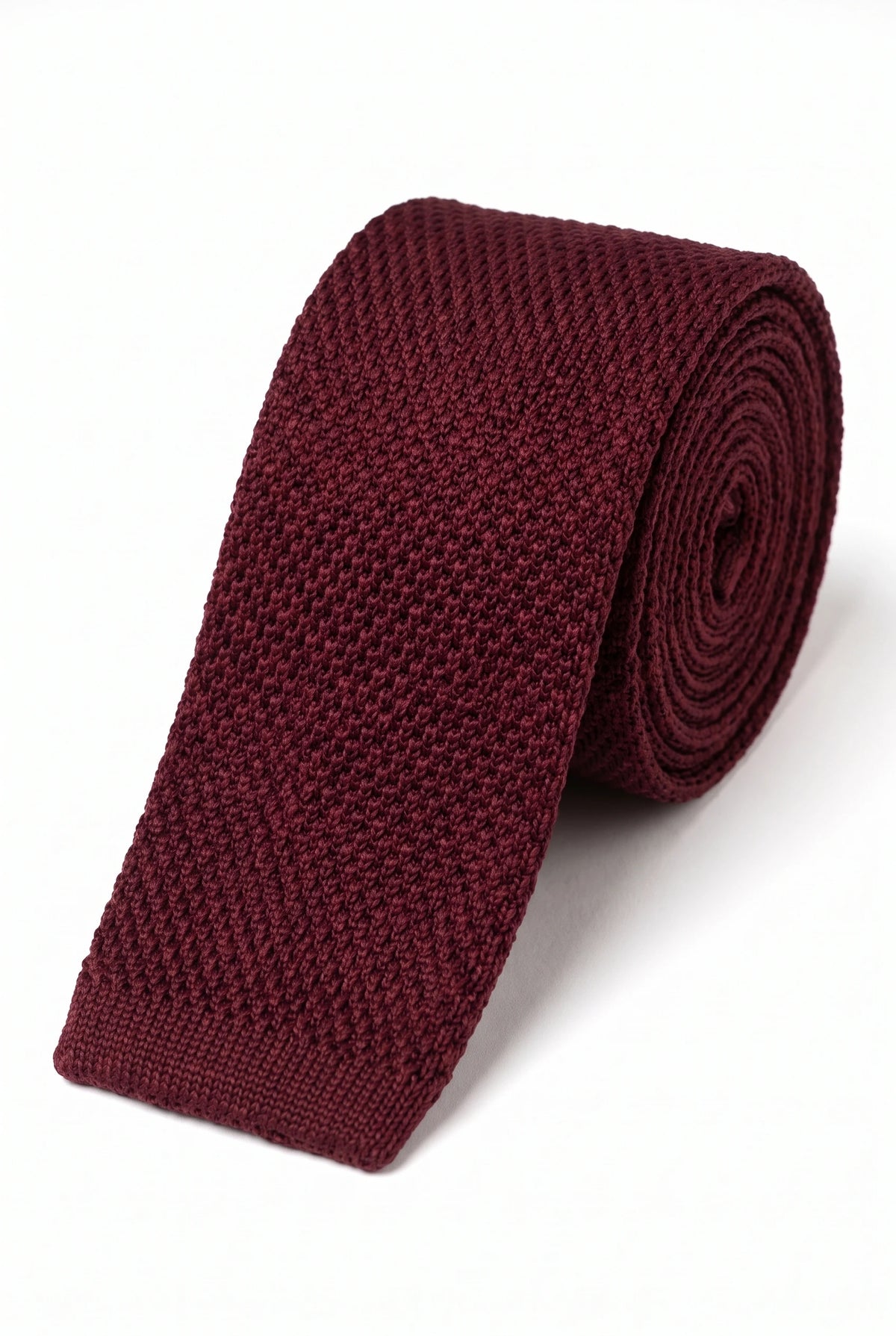 Moška bordo pletena kravata