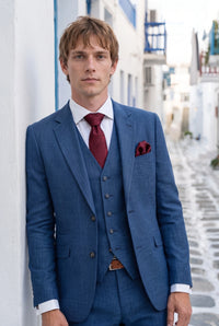 Darilni set za moške bordo kravate s paisley vzorcem