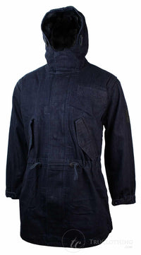 Moški jeans plašč s kapuco, jeans jakna s flis podlogo, 3/4 jopič