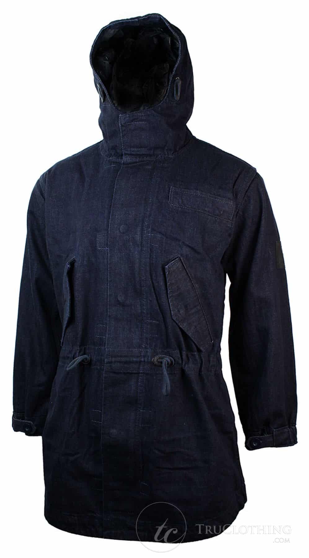Moški jeans plašč s kapuco, jeans jakna s flis podlogo, 3/4 jopič