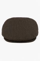 Moška ravna kapa iz volne, ribja kost, rjav tvid, klasična, 1920-ta unisex Del Boy