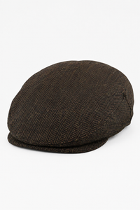 Moška ravna kapa iz volne, ribja kost, rjav tvid, klasična, 1920-ta unisex Del Boy