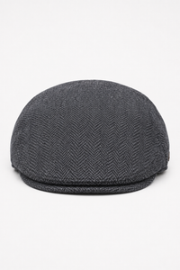 Moška ravna kapa iz volne, ribja kost, temno ogljena, tvid, klasična, 1920-ta unisex, Del Boy