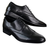 Moški usnjeni brogues z vezalkami, italijanski dizajnerski čevlji, elegantni formalni, klasični, retro
