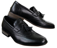 Moški usnjeni brezrokavniki z resicami, brogue čevlji za vožnjo, mokasini, klasični vintage, retro