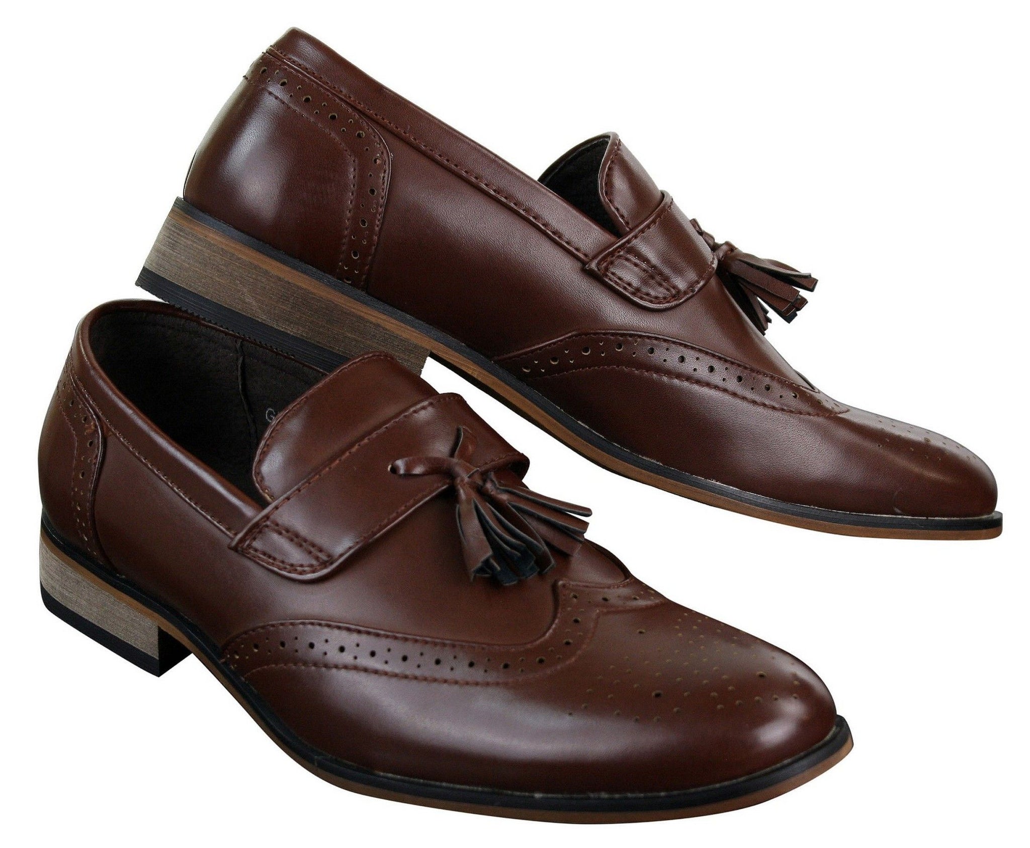 Moški usnjeni brezrokavniki z resicami, brogue čevlji za vožnjo, mokasini, klasični vintage, retro