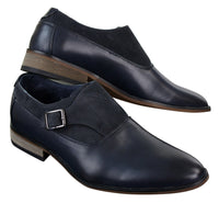 Moški usnjeni in semiš čevlji s sponko, italijanski dizajnerski, elegantni in casual, formalni