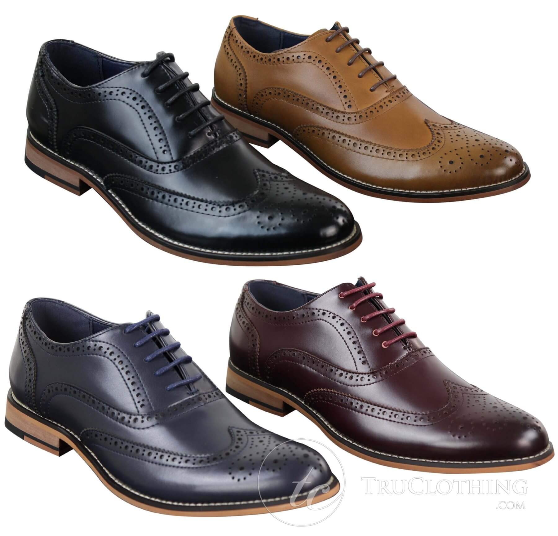 Moški čevlji Gatsby Brouges iz pravega usnja z vezalkami, elegantni dizajnerski retro vintage čevlji