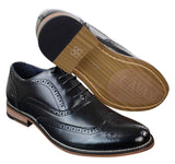 Moški čevlji Gatsby Brouges iz pravega usnja z vezalkami, elegantni dizajnerski retro vintage čevlji