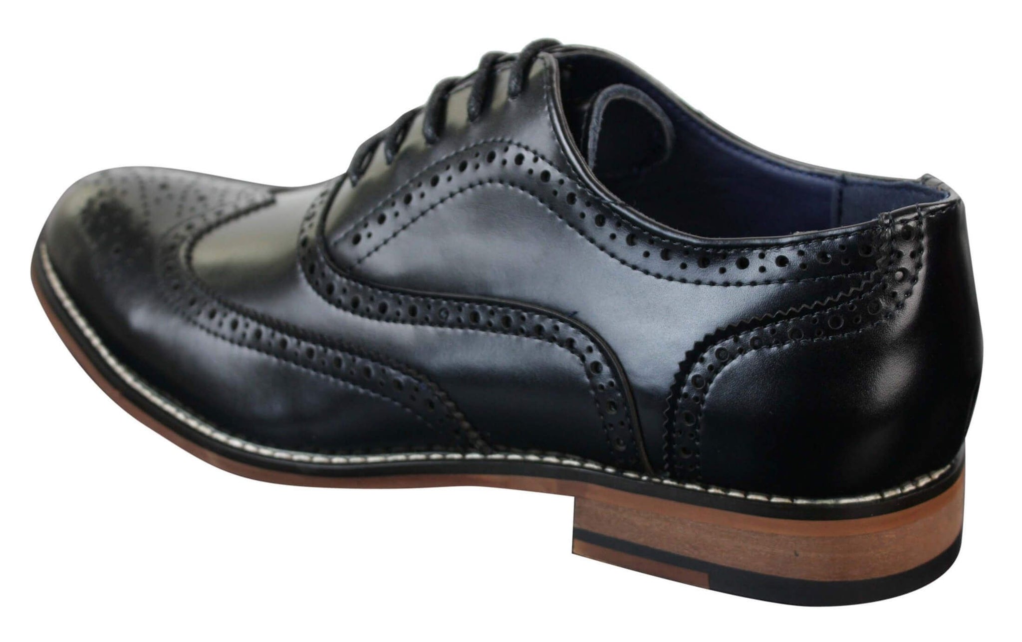 Moški čevlji Gatsby Brouges iz pravega usnja z vezalkami, elegantni dizajnerski retro vintage čevlji