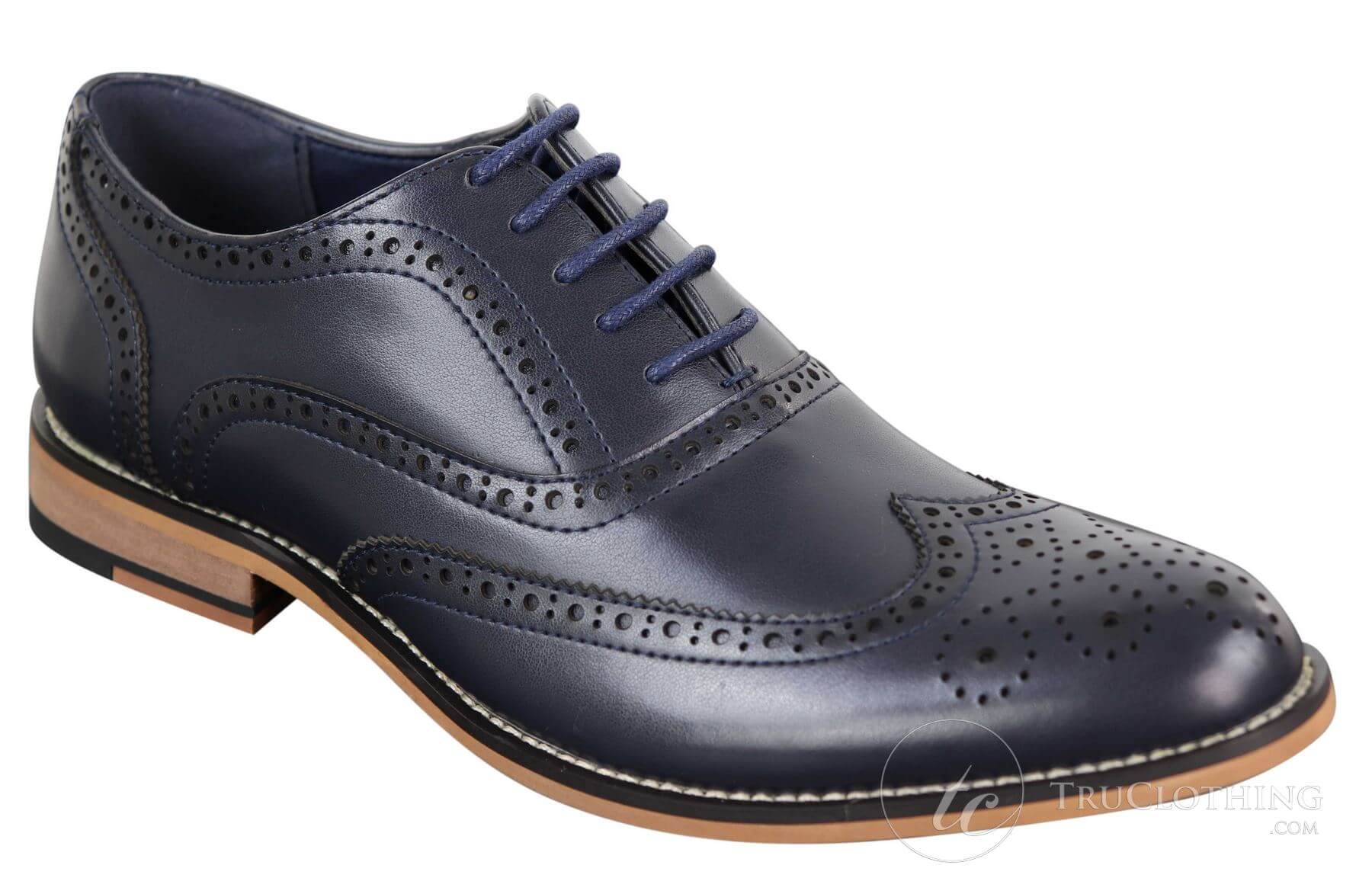 Moški čevlji Gatsby Brouges iz pravega usnja z vezalkami, elegantni dizajnerski retro vintage čevlji