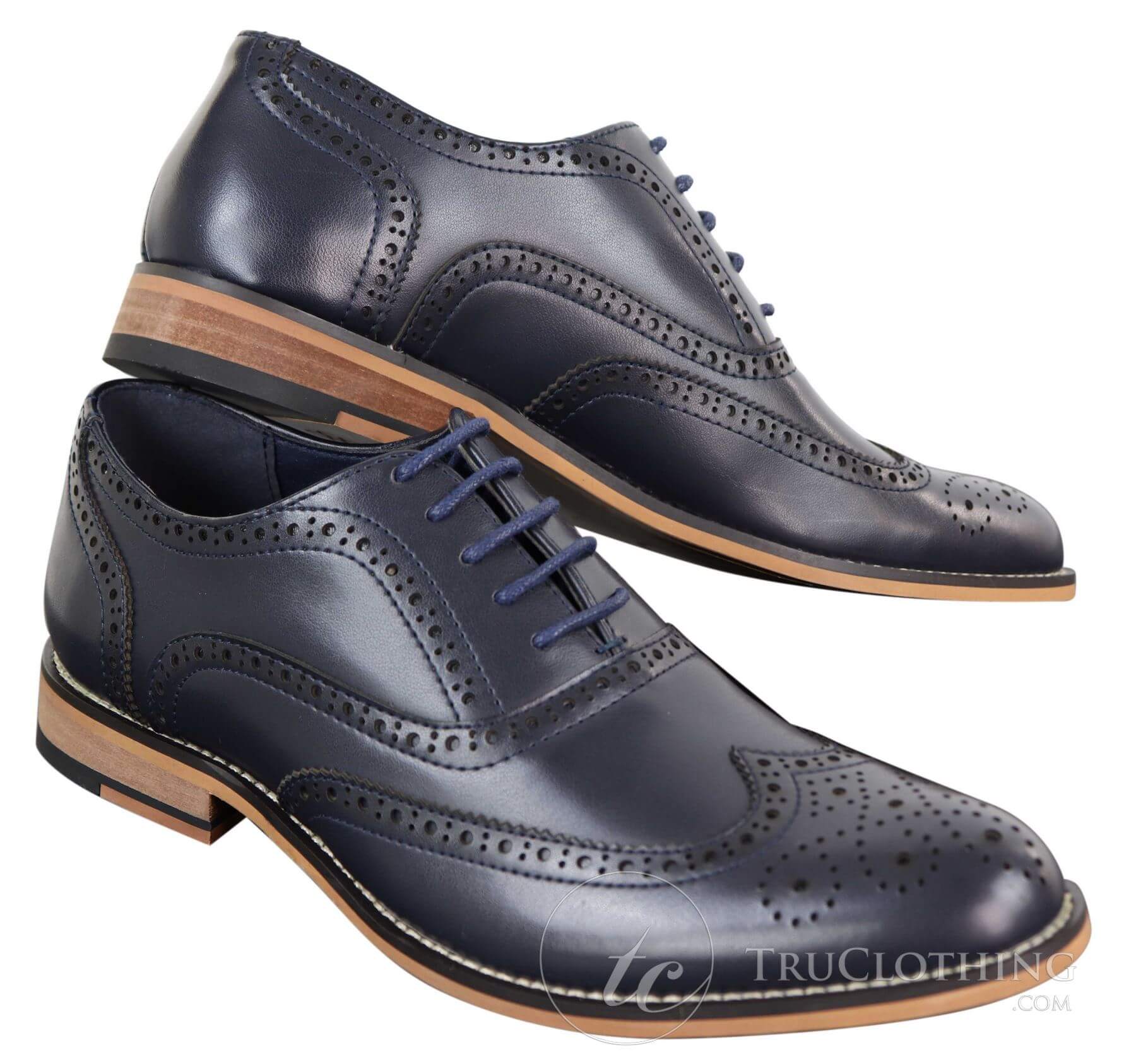 Moški čevlji Gatsby Brouges iz pravega usnja z vezalkami, elegantni dizajnerski retro vintage čevlji