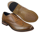 Moški čevlji Gatsby Brouges iz pravega usnja z vezalkami, elegantni dizajnerski retro vintage čevlji
