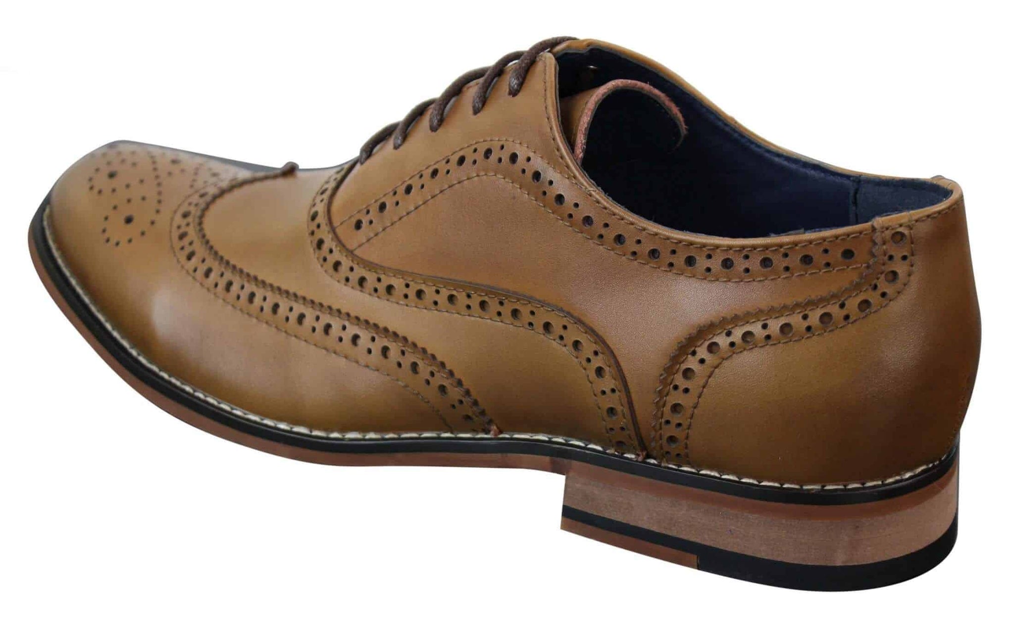 Moški čevlji Gatsby Brouges iz pravega usnja z vezalkami, elegantni dizajnerski retro vintage čevlji