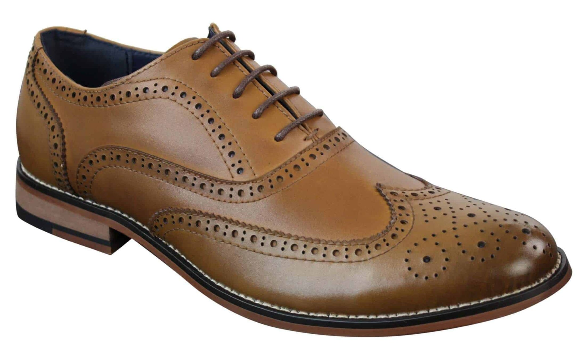 Moški čevlji Gatsby Brouges iz pravega usnja z vezalkami, elegantni dizajnerski retro vintage čevlji