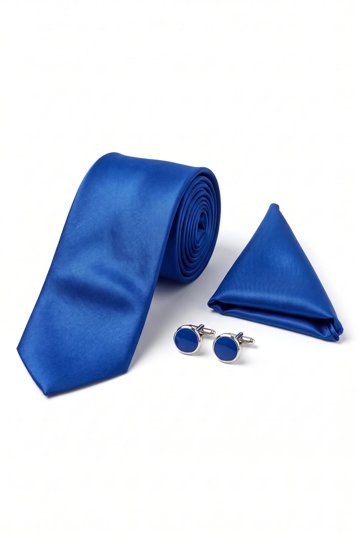 Moški komplet kravat v kraljevsko modri barvi