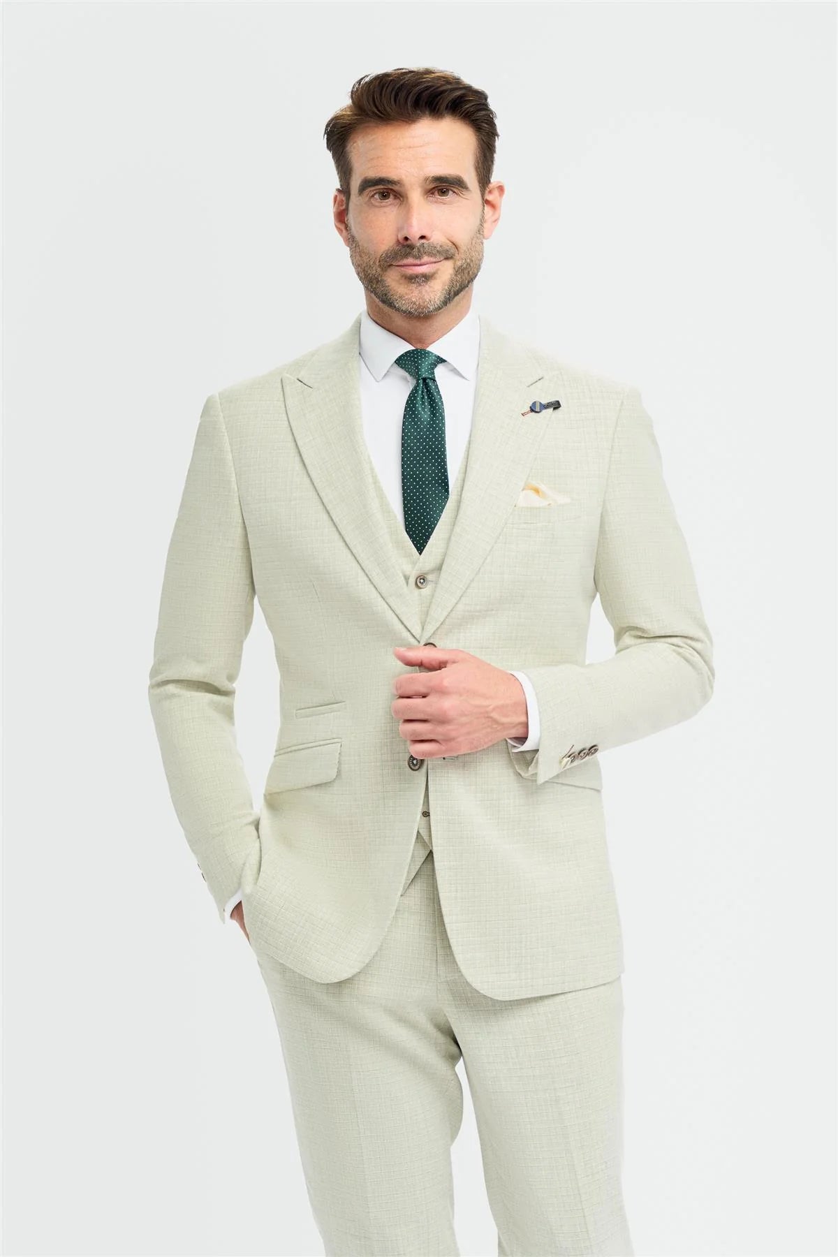 Moški žajbljevo zelen blazer kroja