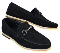 Moški čevlji za vožnjo s slip-on zaponko Horsebit, mokasini, retro elegantni in casual, iz semiša