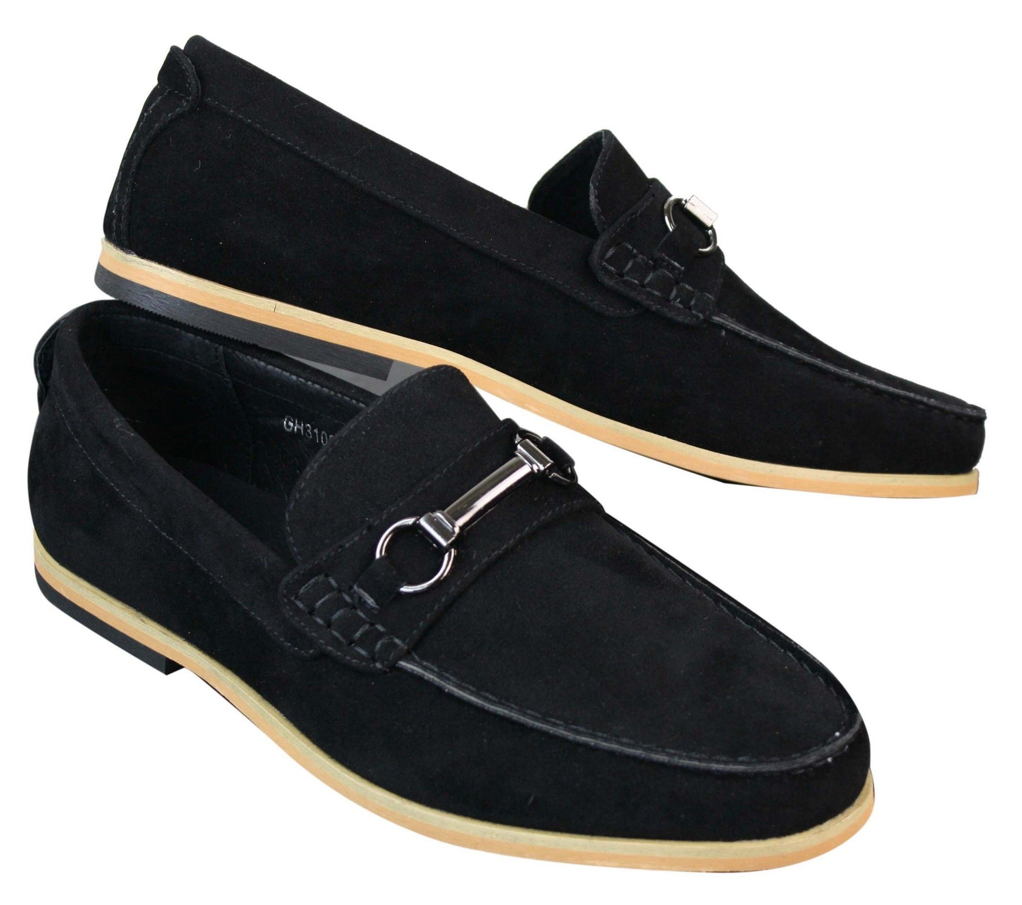 Moški čevlji za vožnjo s slip-on zaponko Horsebit, mokasini, retro elegantni in casual, iz semiša