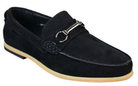 Moški čevlji za vožnjo s slip-on zaponko Horsebit, mokasini, retro elegantni in casual, iz semiša