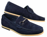 Moški čevlji za vožnjo s slip-on zaponko Horsebit, mokasini, retro elegantni in casual, iz semiša