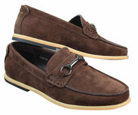 Moški čevlji za vožnjo s slip-on zaponko Horsebit, mokasini, retro elegantni in casual, iz semiša