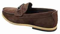 Moški čevlji za vožnjo s slip-on zaponko Horsebit, mokasini, retro elegantni in casual, iz semiša