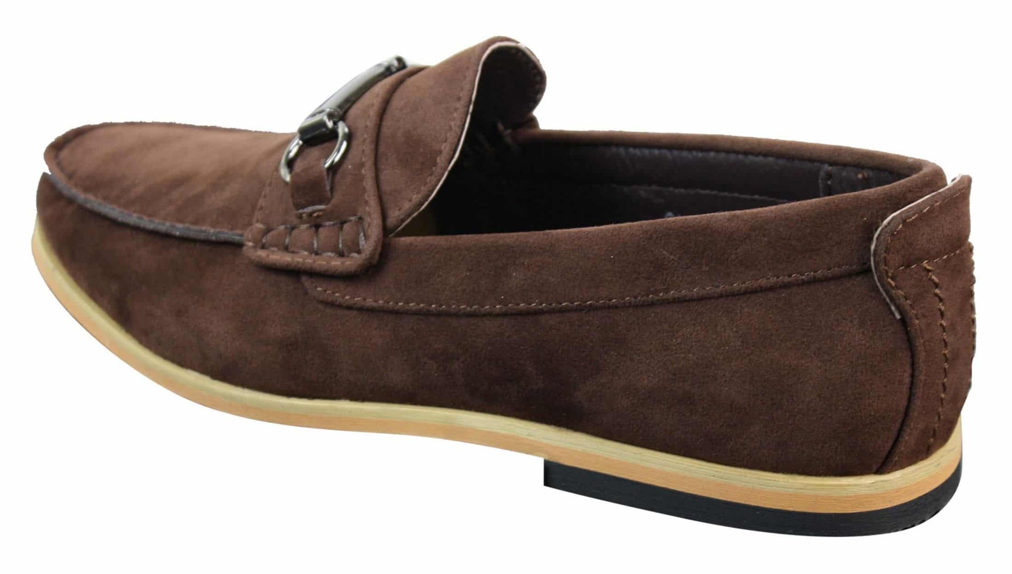Moški čevlji za vožnjo s slip-on zaponko Horsebit, mokasini, retro elegantni in casual, iz semiša