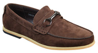 Moški čevlji za vožnjo s slip-on zaponko Horsebit, mokasini, retro elegantni in casual, iz semiša
