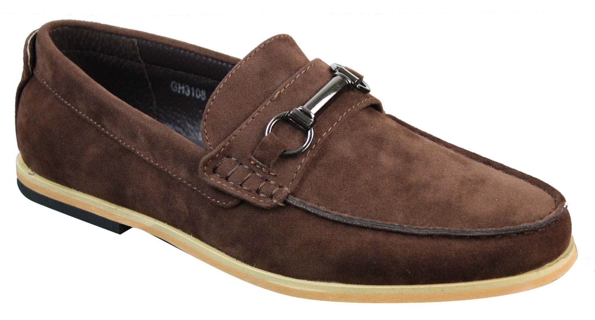 Moški čevlji za vožnjo s slip-on zaponko Horsebit, mokasini, retro elegantni in casual, iz semiša