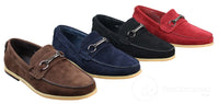 Moški čevlji za vožnjo s slip-on zaponko Horsebit, mokasini, retro elegantni in casual, iz semiša