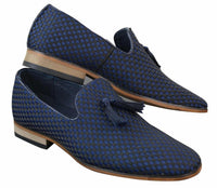 Moški čevlji za vožnjo brez rokavov, elegantni in ležerni, retro, temno modri, črni, usnjeni