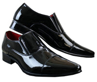 Moški elegantni formalni brezrokavniki z belimi lakiranimi sijočimi usnjenimi podlogami iz italijanskega usnja