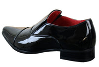 Moški elegantni formalni brezrokavniki z belimi lakiranimi sijočimi usnjenimi podlogami iz italijanskega usnja