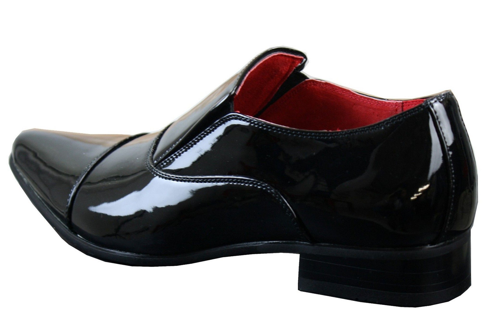 Moški elegantni formalni brezrokavniki z belimi lakiranimi sijočimi usnjenimi podlogami iz italijanskega usnja