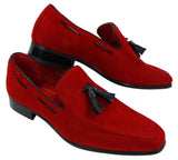Moški semiš mokasini za vožnjo, brezrokavniki, usnjeni elegantni čevlji z resicami
