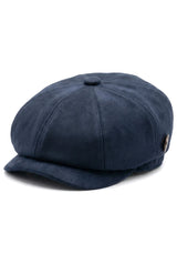Moški semiš vintage 8-delni klasični Gatsby Baker Boy klobuk - temno moder