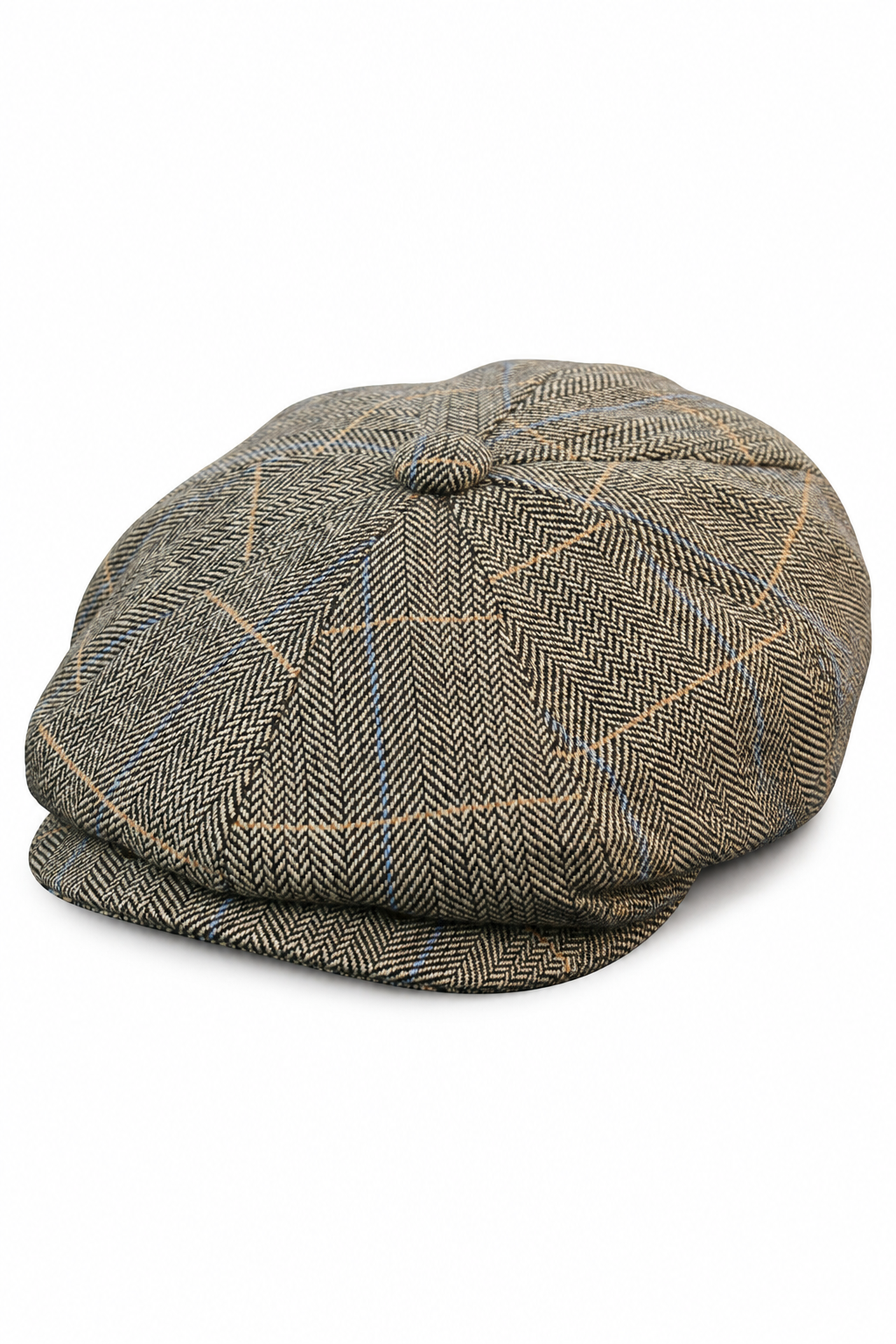 Moška kapa Peaky Blinders s tvidom in karo vzorcem