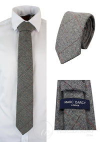 Moške tvidaste kravate z vzorcem ribje kosti Marc Darcy, klasične vintage retro deonske