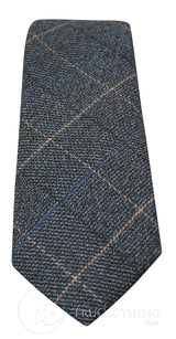 Moške tvidaste kravate Marc Darcy z vzorcem ribje kosti, klasične vintage retro, modre, Scott