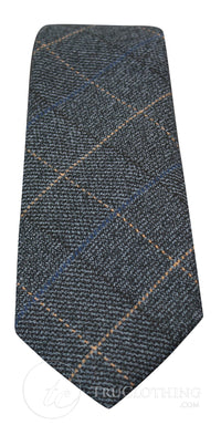 Moške tvidaste kravate Marc Darcy z vzorcem ribje kosti, klasične vintage retro, modre, Scott